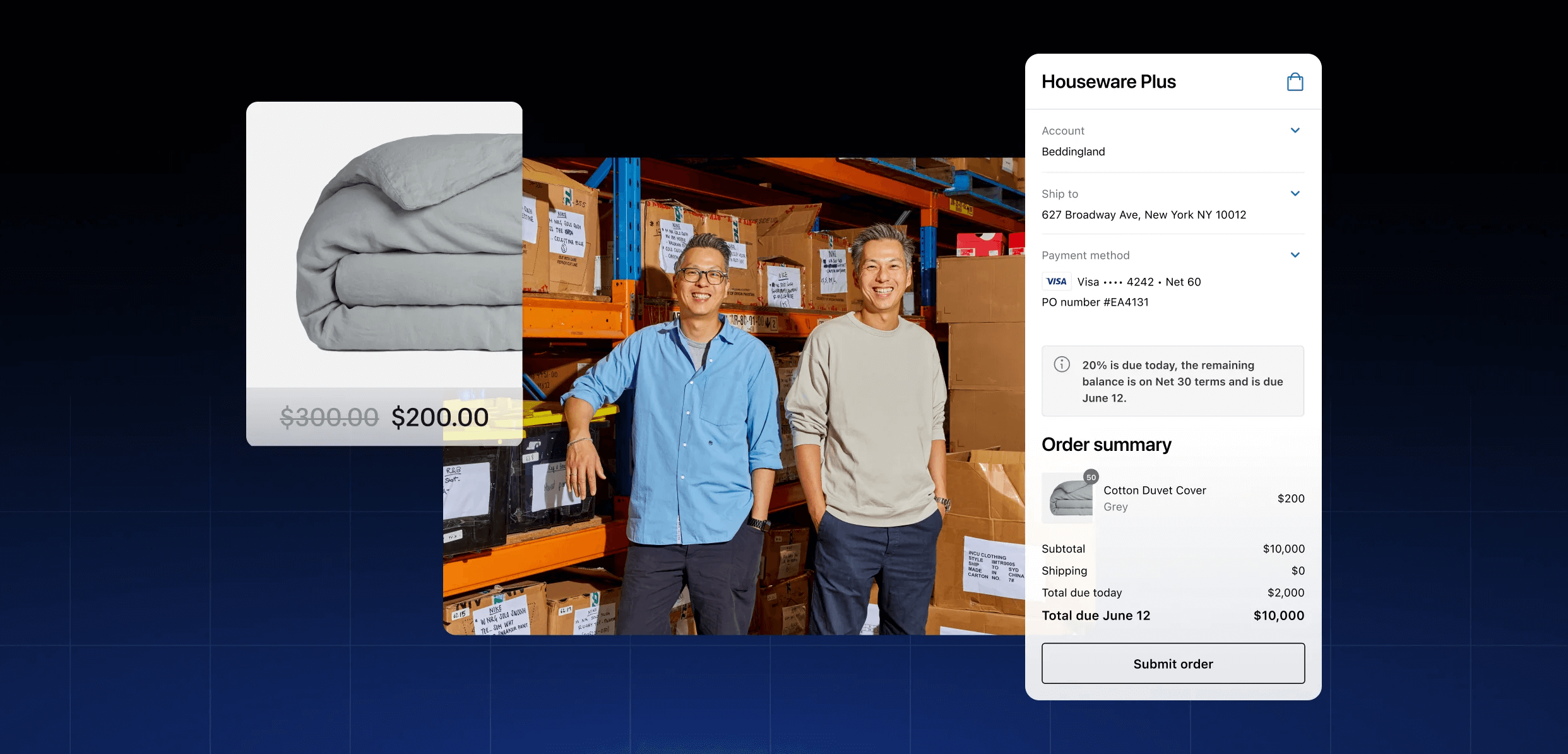 Shopify B2B Order and Merchant Photo